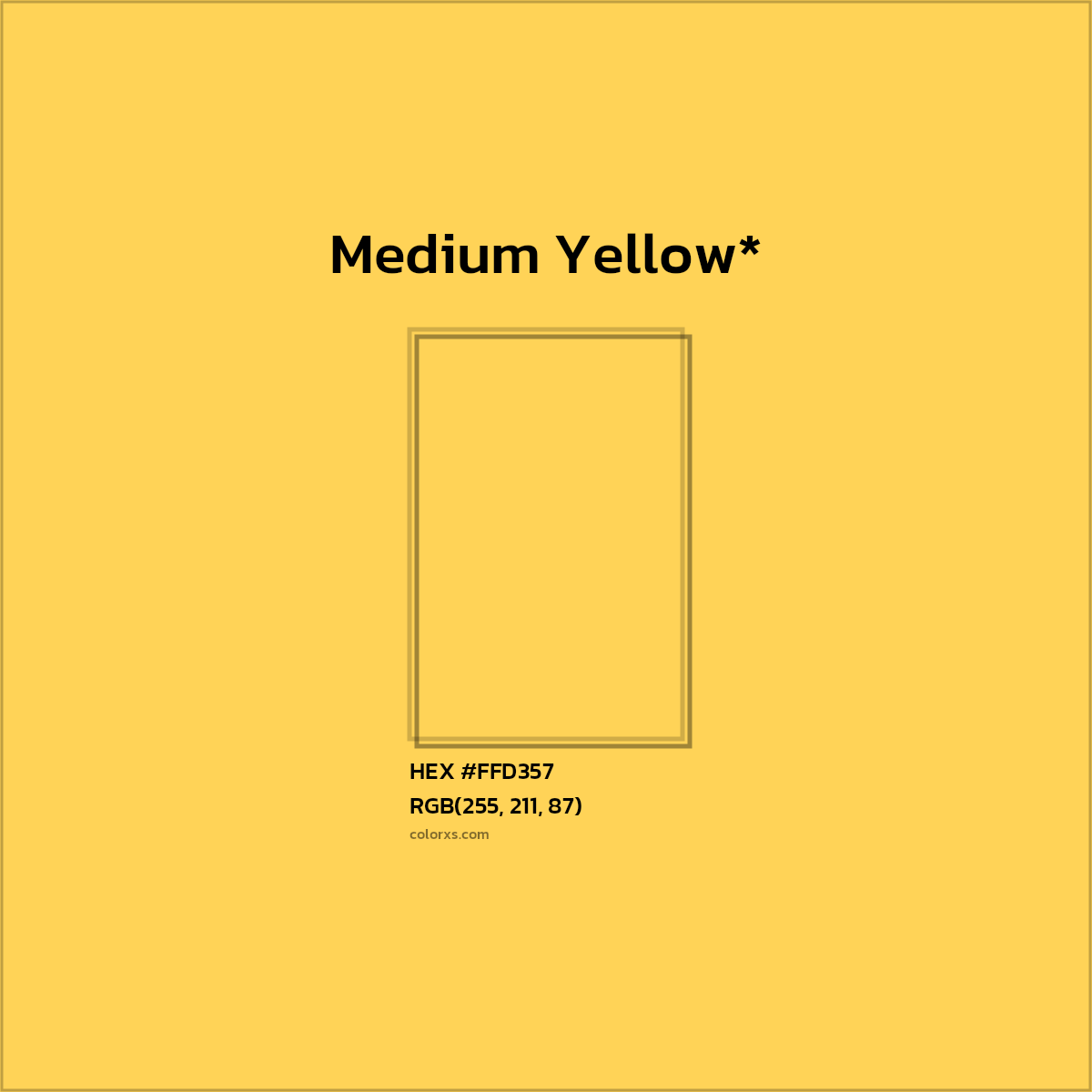 #FFD357 hex color. RGB, RYB, CMYK, HSL, HSV codes and color conversions. Matching color names, palettes, paints.
